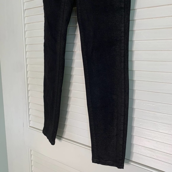 L’AGENCE Rochelle Coated Skinny Jeans Black Size M - Picture 9 of 12